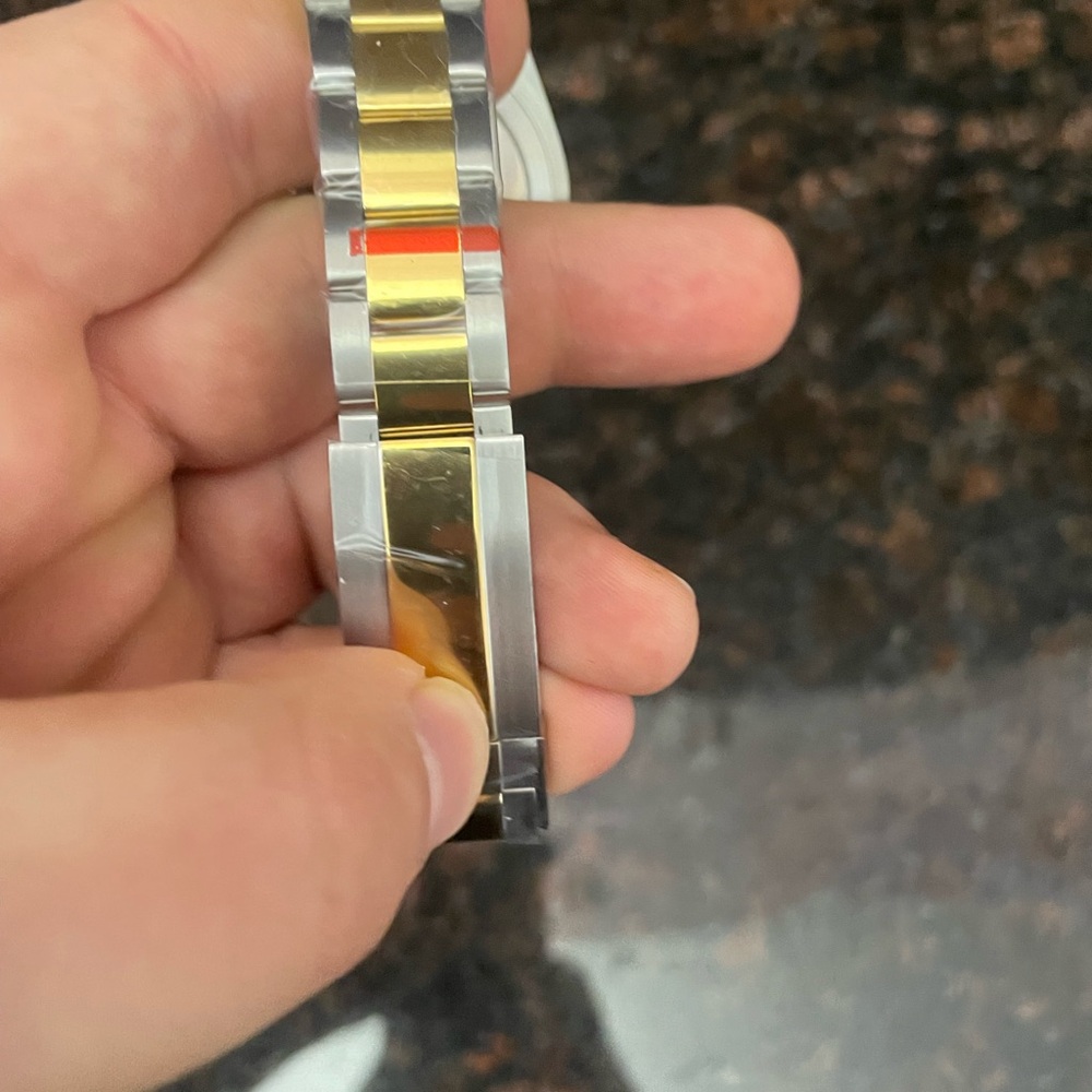 Two-Tone Stainless Steel Watch with Black Dial - Picture 6 of 6